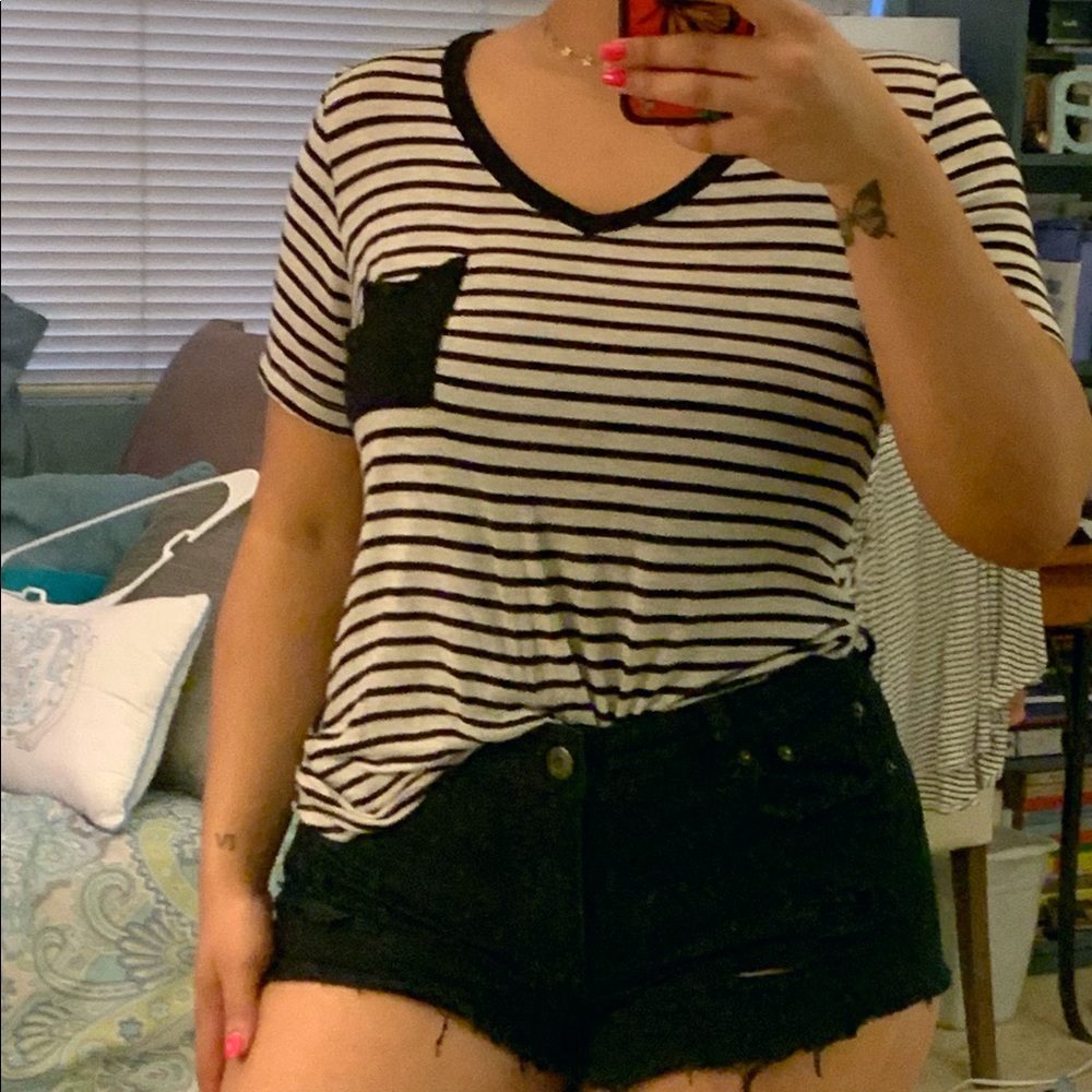 Striped boyfriend tee